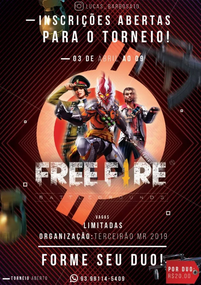 Flyer de divulgação do torneio