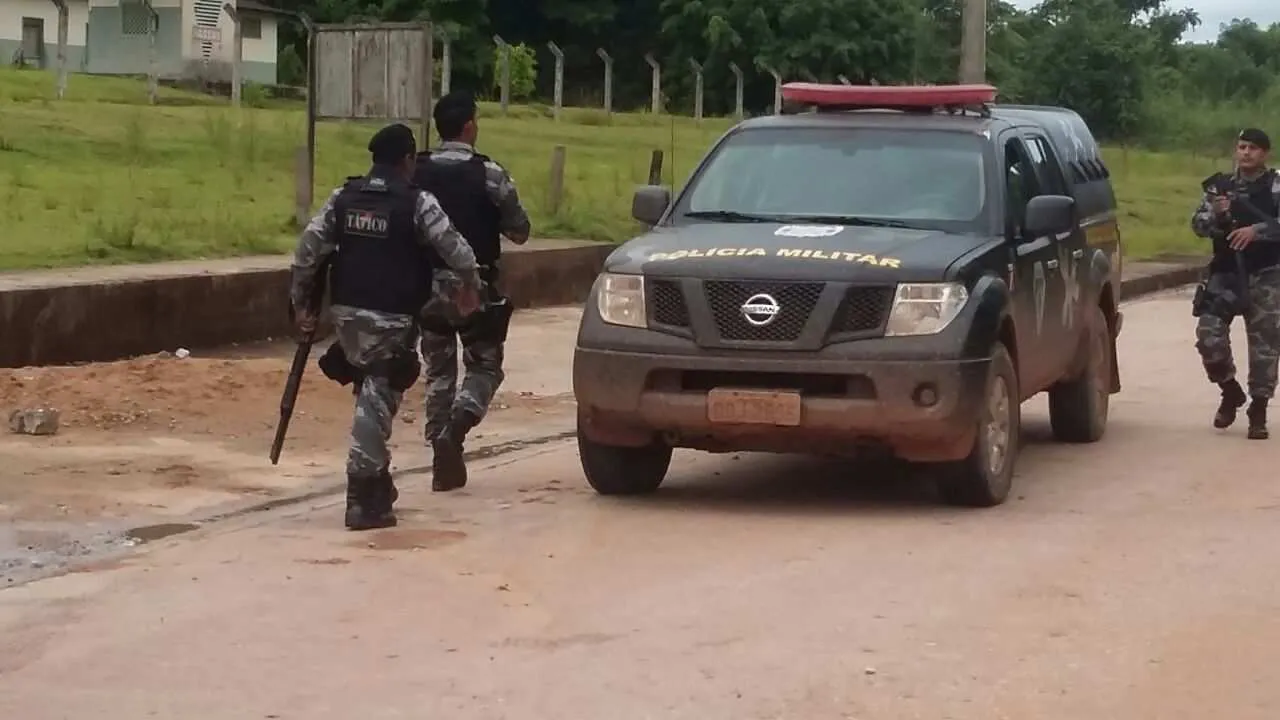 Ação da polícia militar na fábrica de Itacimpasa em Itaituba em 2018. (Foto: Re