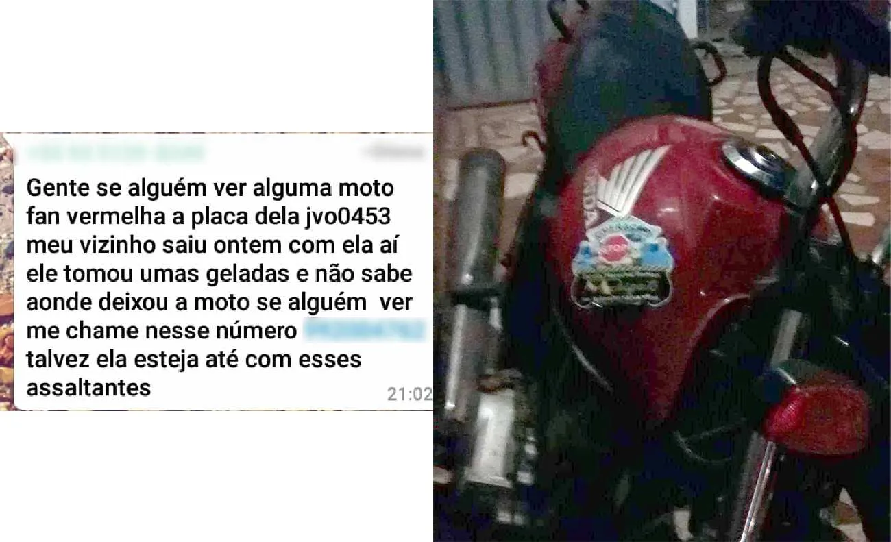 Mensagem de procura era compartilhada no whatsapp.