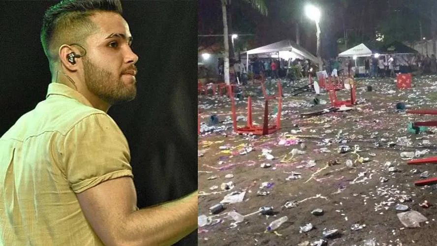 Público se revoltou com o fim repentino da festa.