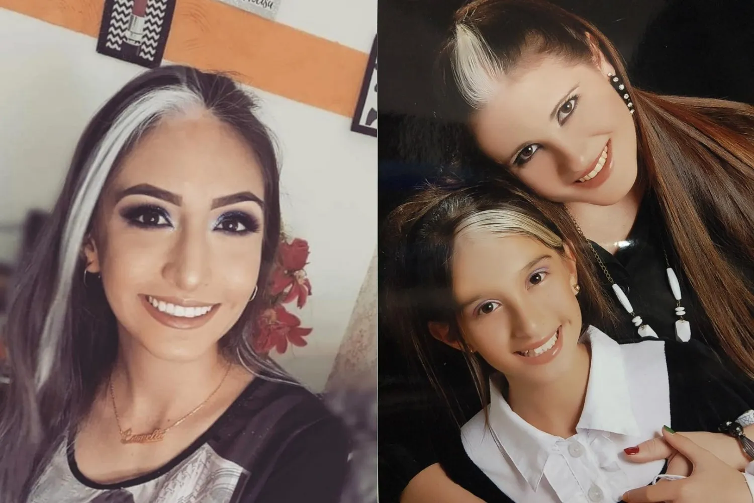 Pâmela Stefany e sua mãe.
