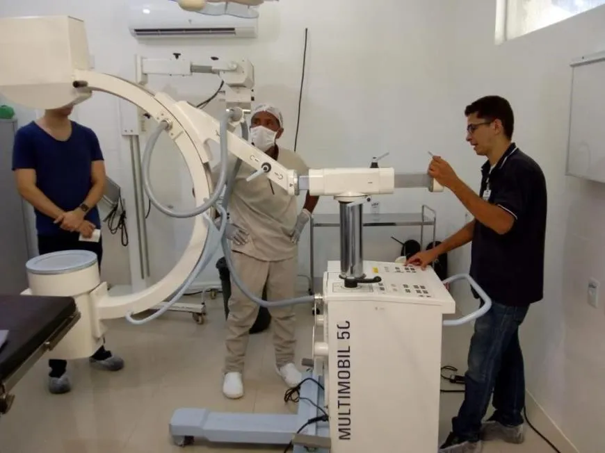 Equipe do HRBA realizaram a instalação dos equipamentos.