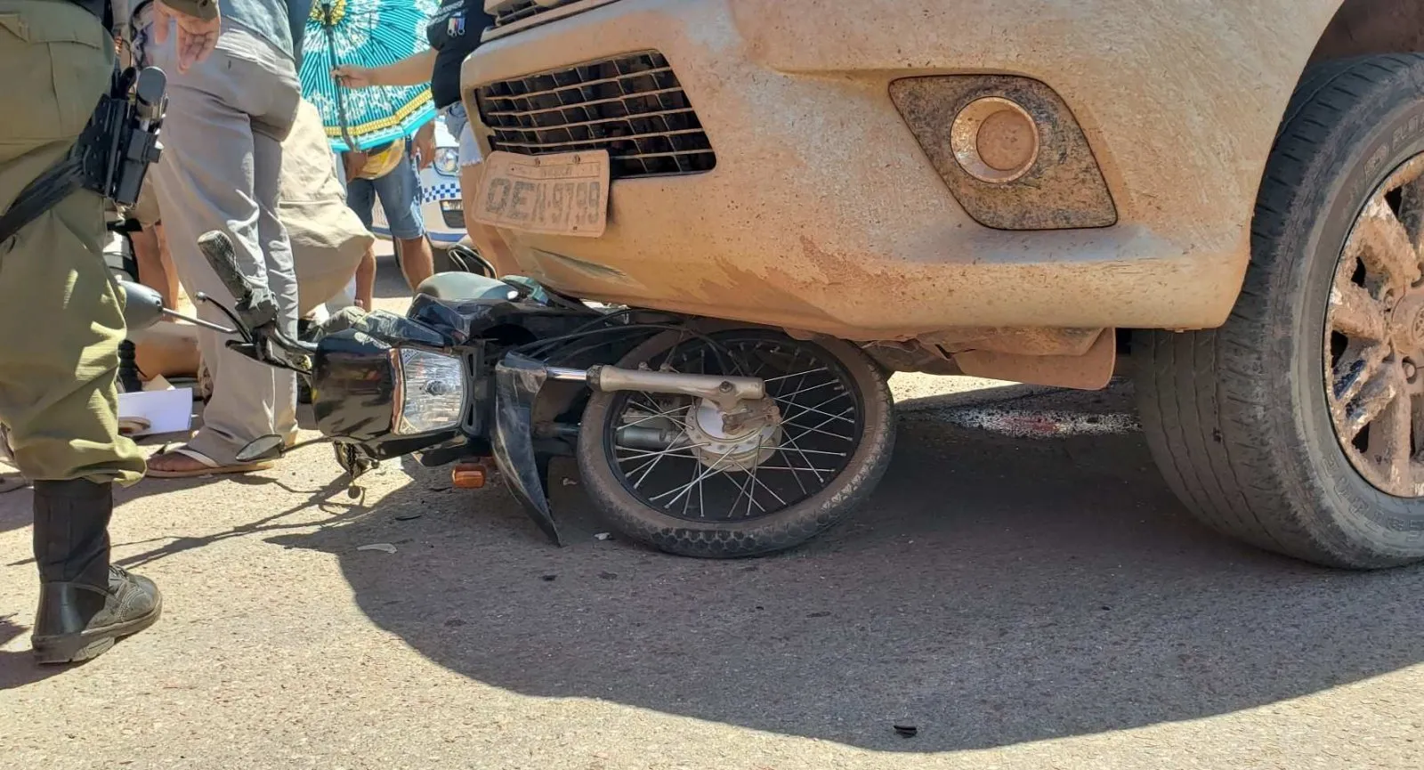 Acidente na quarta rua do Bela Vista.