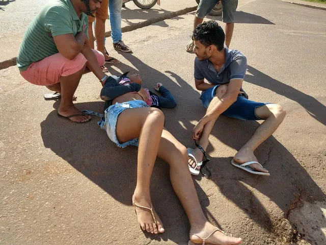 Vítimas que estavam na motocicleta.