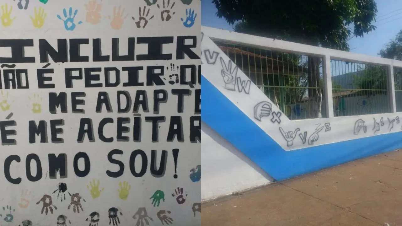 Arte feita por alunos e professores