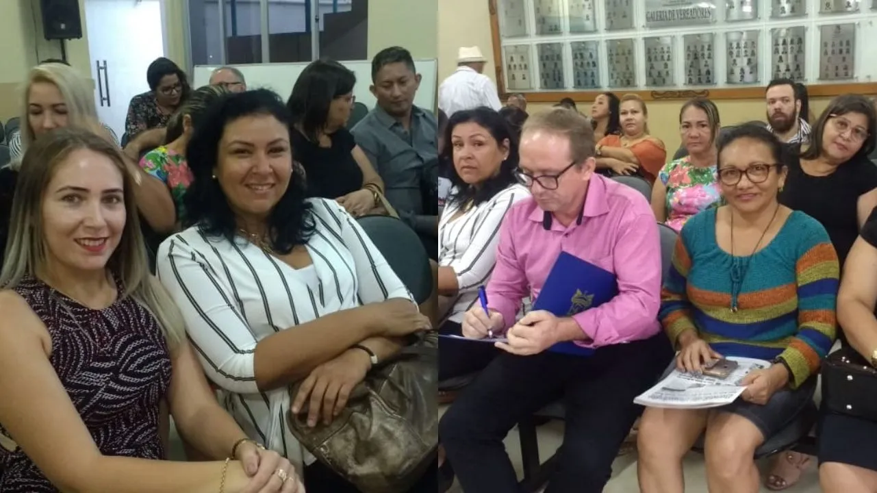 Homenagem aos professores na Câmara Municipal.
