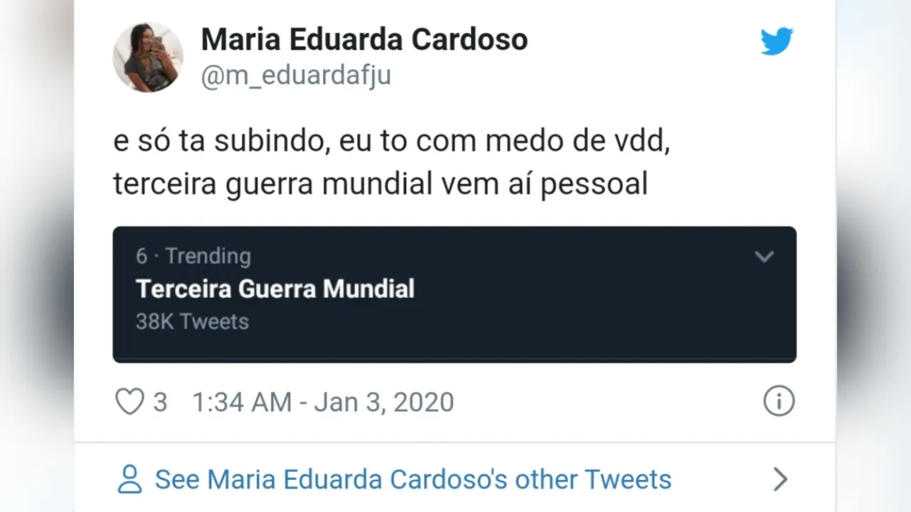 Postagens do twitter