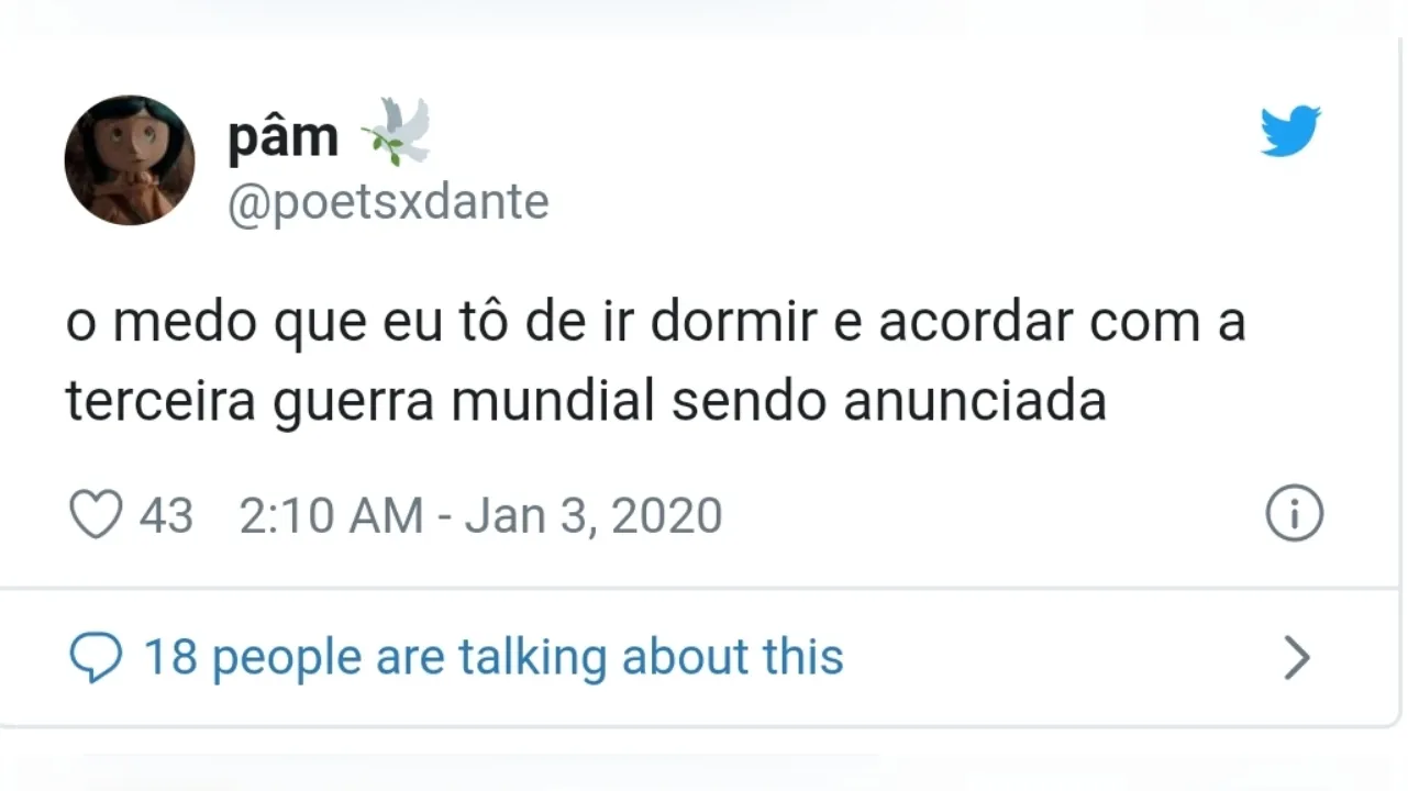 Postagens do twitter