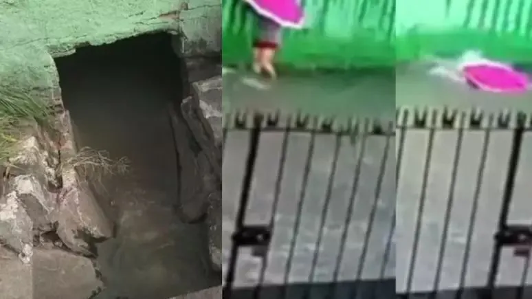 Mulher cai em galeria aberta durante enxurrada e passa 3 minutos submersa: ‘Nasci de novo’