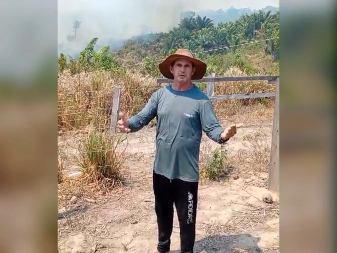 "Estamos pedindo socorro": morador de Placas (PA) se revolta e cobra atuação de órgãos ambientais em meio ao avanço dos incêndios
